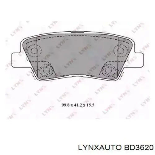 Задние тормозные колодки BD3620 Lynxauto