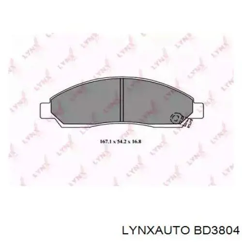 Передние тормозные колодки BD3804 Lynxauto