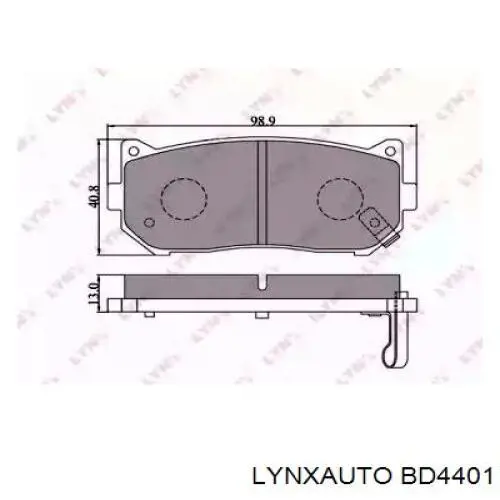 Колодки тормозные задние дисковые LYNXAUTO BD4401