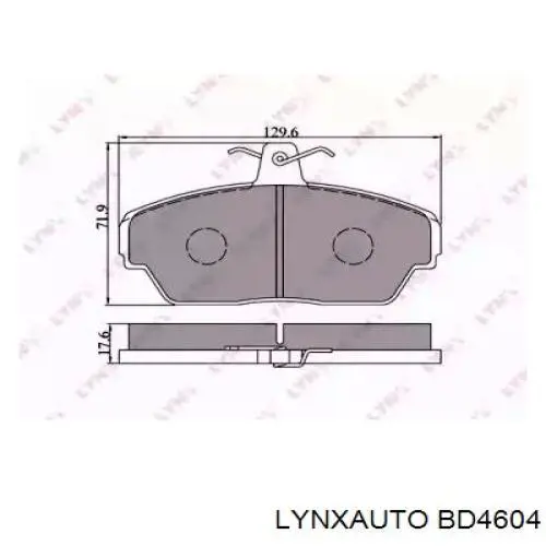 Передние тормозные колодки BD4604 Lynxauto