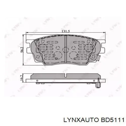 Купить BD5111 Lynxauto Колодки тормозные