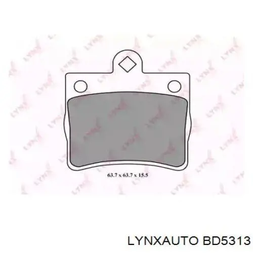 BD5313 Lynxauto колодки тормозные задние дисковые