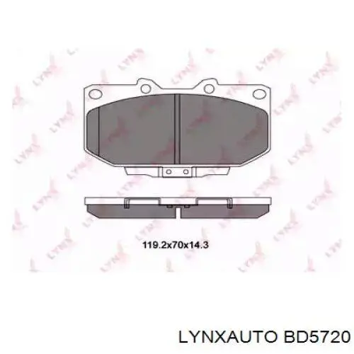 Передние тормозные колодки BD5720 Lynxauto