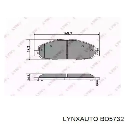 Передние тормозные колодки BD5732 Lynxauto