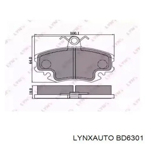 Передние тормозные колодки BD6301 Lynxauto