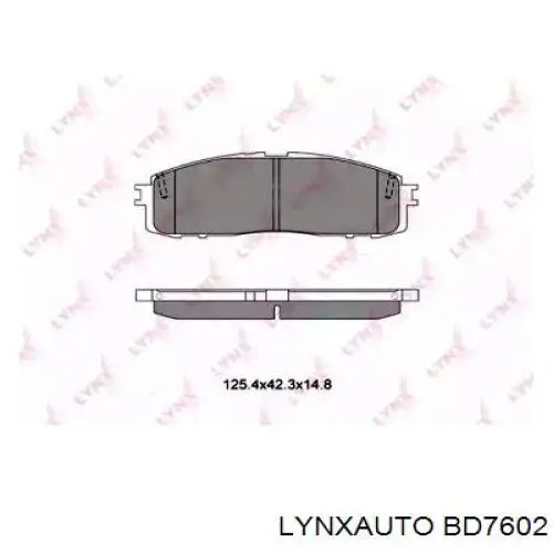 Задние тормозные колодки BD7602 Lynxauto