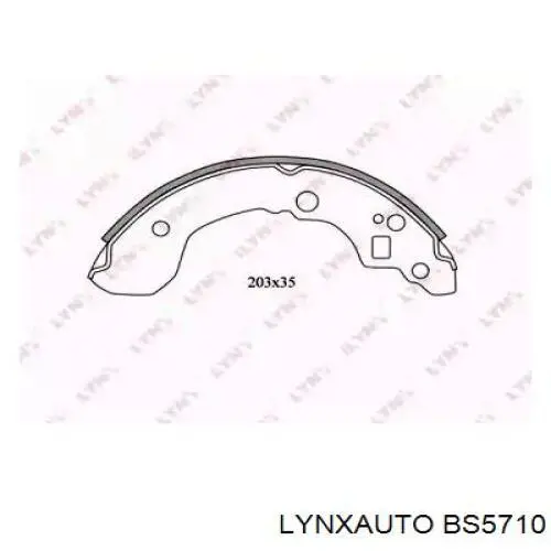 Задние барабанные колодки BS5710 Lynxauto