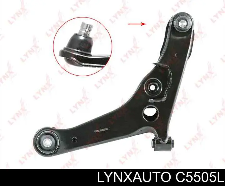 C5505L Lynxauto braço oscilante inferior esquerdo de suspensão dianteira