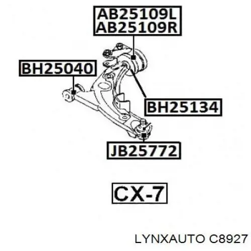 Сайлентблок передней подвески Lynxauto C8927 цена, от 7.54 USD