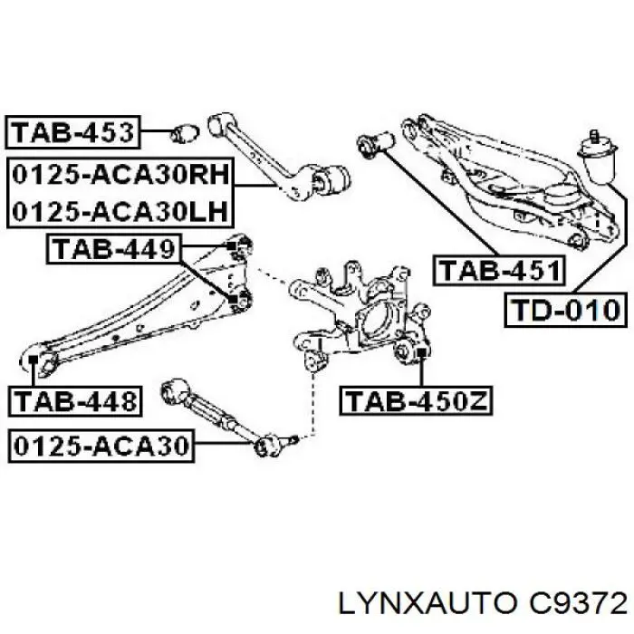 Купить C9372 Lynxauto Сайлентблок верхнего рычага