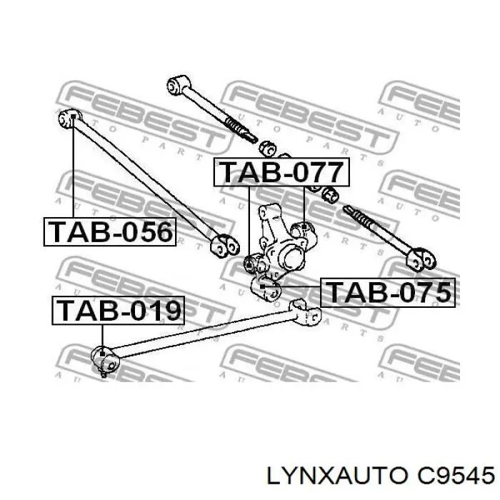 Сайлентблок заднего кулака Lynxauto C9545 цена, от 5.97 USD