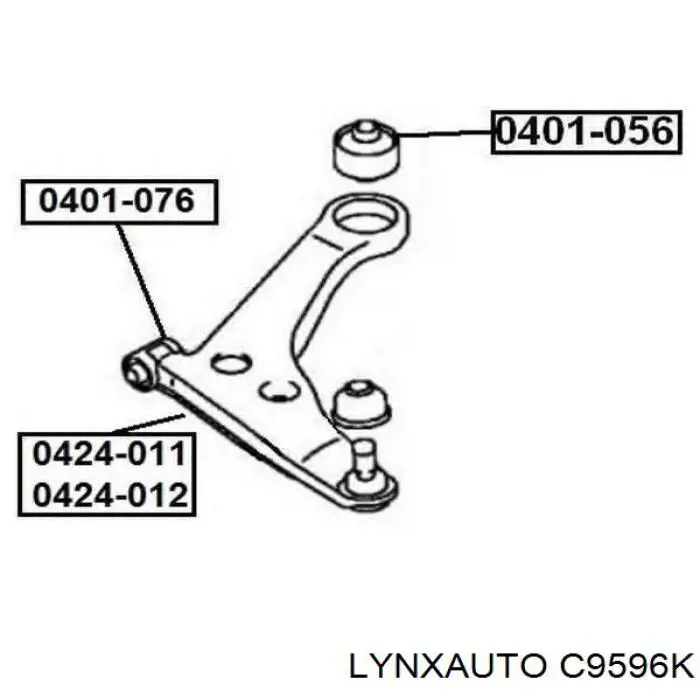 C9596K Lynxauto Сайлентблок нижнего переднего рычага