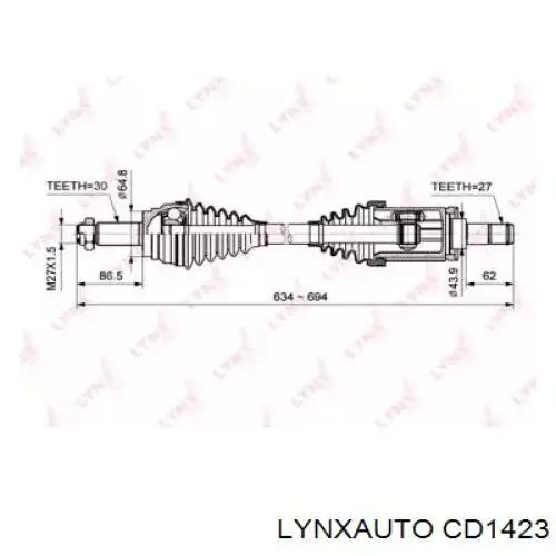 Купить TDS0132 Magneti Marelli Привод в сборе левый