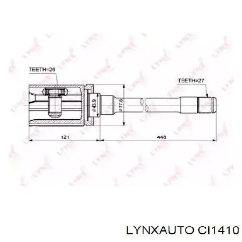 CI1410 Lynxauto шрус внутренний передний правый