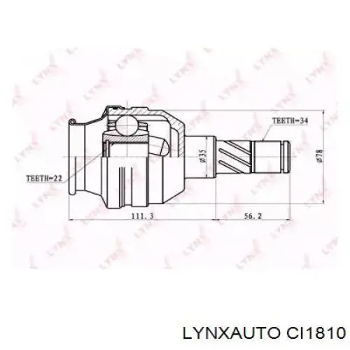CI1810 Lynxauto ШРУС внутренний, передний