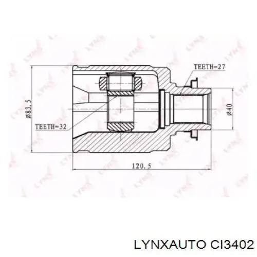Купить CI3402 Lynxauto Шрус внутренний левый