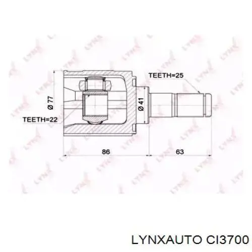 ШРУС внутренний передний левый CI3700 Lynxauto