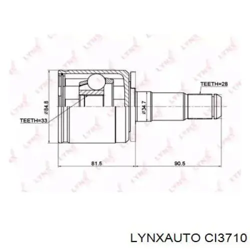 ШРУС внутренний передний левый CI3710 Lynxauto