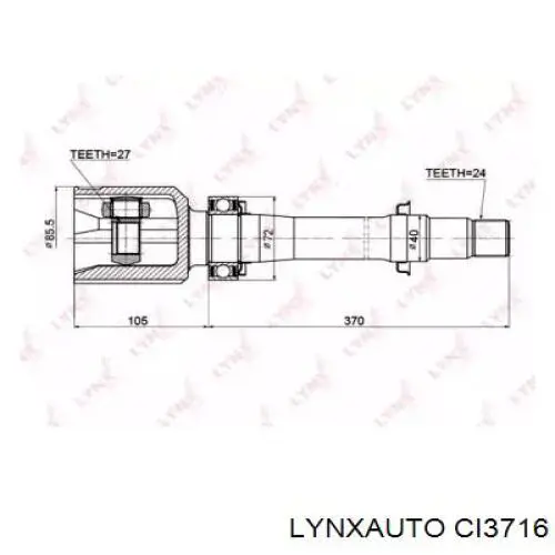  ШРУС внутренний правый Toyota Camry 6