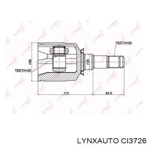 ШРУС внутренний передний левый CI3726 Lynxauto