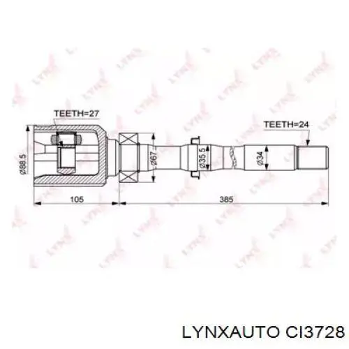 ШРУС внутренний передний правый CI3728 Lynxauto