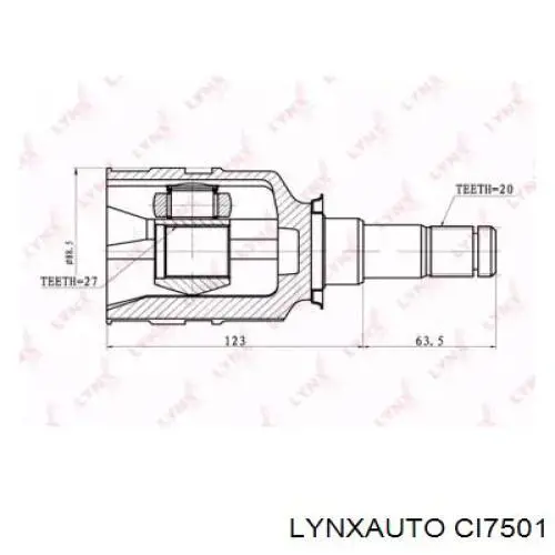 ШРУС внутренний передний левый CI7501 Lynxauto