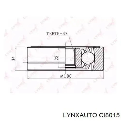 ШРУС внутренний передний CI8015 Lynxauto