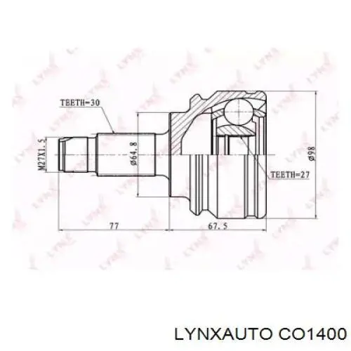 ШРУС наружный передний CO1400 Lynxauto