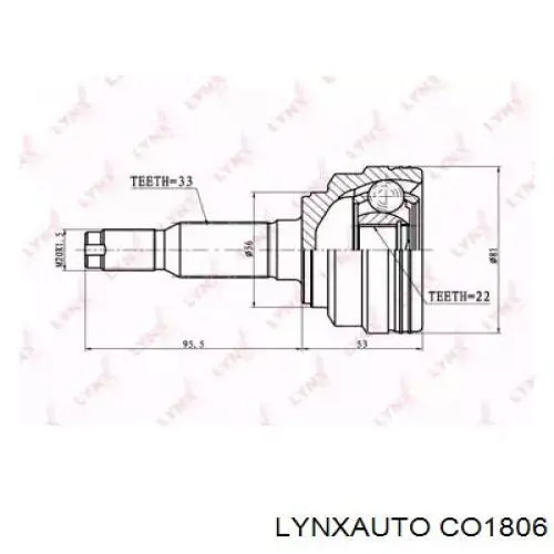 ШРУС наружный передний CO1806 Lynxauto