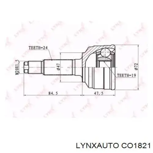 ШРУС наружный передний CO1821 Lynxauto