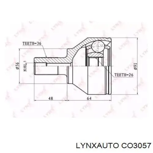 ШРУС наружный передний CO3057 Lynxauto