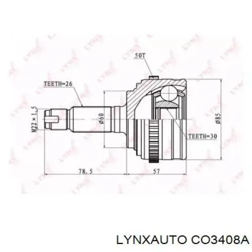 ШРУС наружный передний CO3408A Lynxauto