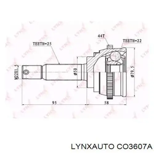 ШРУС наружный передний CO3607A Lynxauto