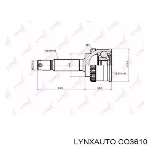 ШРУС наружный передний CO3610 Lynxauto