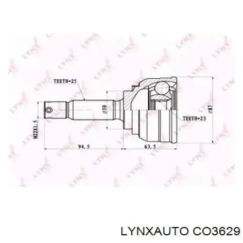 ШРУС наружный передний CO3629 Lynxauto