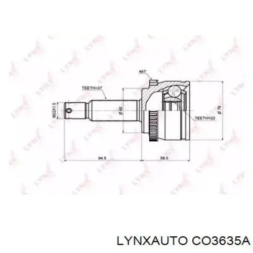 CO3635A Lynxauto шрус наружный передний