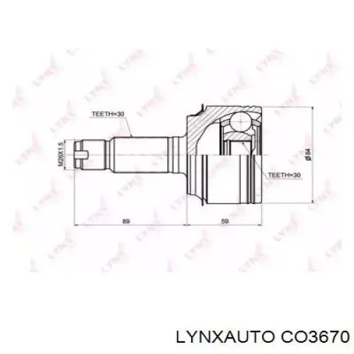 ШРУС наружный LYNXAUTO CO3670