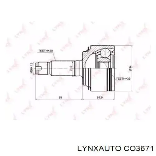 ШРУС наружный передний CO3671 Lynxauto