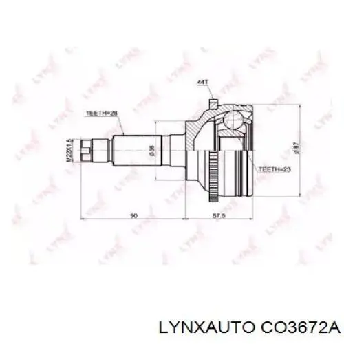 CO3672A Lynxauto шрус наружный передний