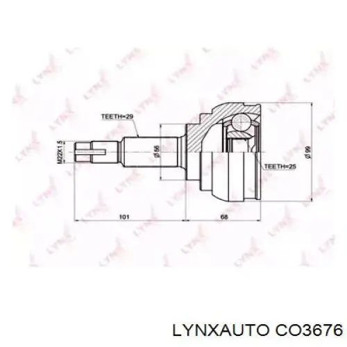 ШРУС наружный передний CO3676 Lynxauto