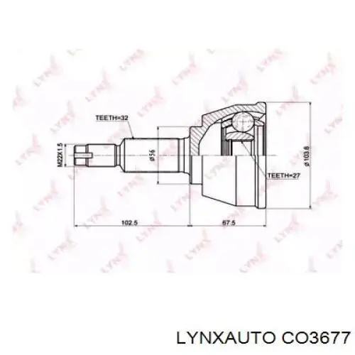 ШРУС наружный передний CO3677 Lynxauto