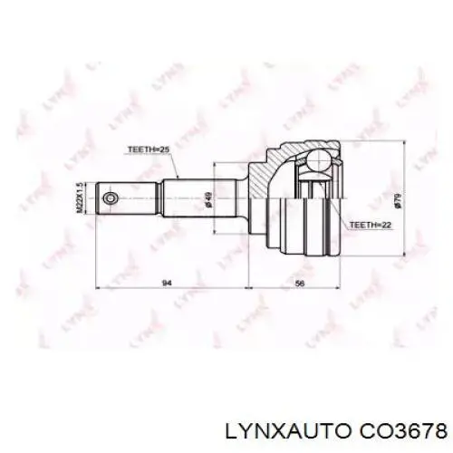 ШРУС наружный передний CO3678 Lynxauto