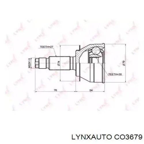 ШРУС наружный передний CO3679 Lynxauto