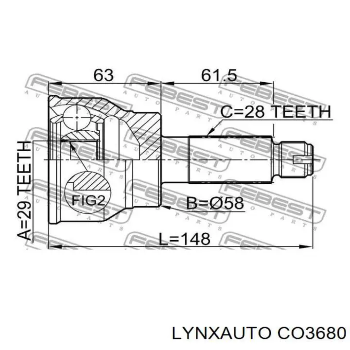 Купить CO3680 Lynxauto Внешняя граната
