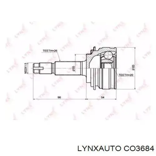 ШРУС наружный передний CO3684 Lynxauto