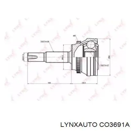 ШРУС наружный передний CO3691A Lynxauto