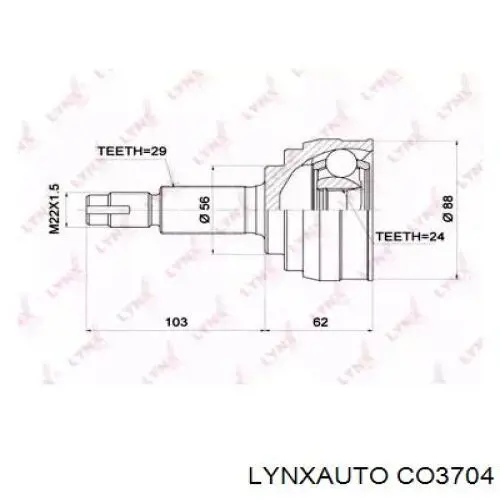 ШРУС наружный передний CO3704 Lynxauto