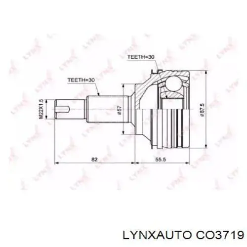 ШРУС наружный передний CO3719 Lynxauto