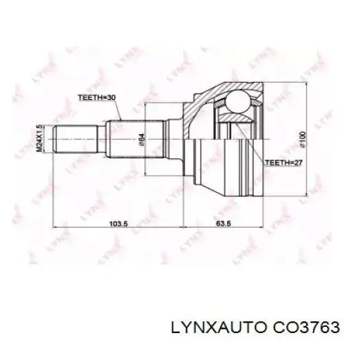 ШРУС наружный передний CO3763 Lynxauto