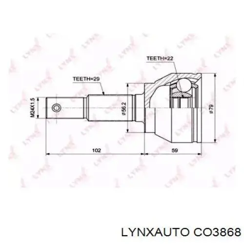 ШРУС наружный передний CO3868 Lynxauto